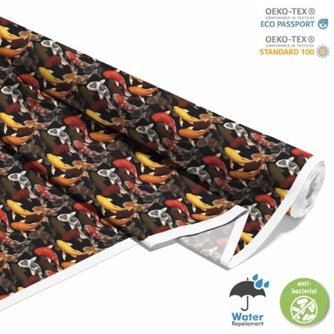 TESSUTI DECORATIVI PER ESTERNI OXFORD - Motivo Carpa Koi I DX208