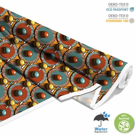 TESSUTI DECORATIVI PER ESTERNI OXFORD - Motivo cerchi geometrici colorati
