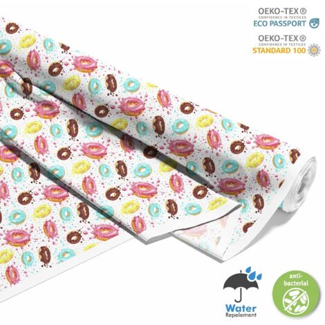 TESSUTI DECORATIVI PER ESTERNI OXFORD - Motivo ciambelle colorate I DX200