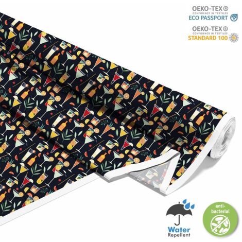 TESSUTI DECORATIVI PER ESTERNI OXFORD - Motivo Cocktail  DX8309