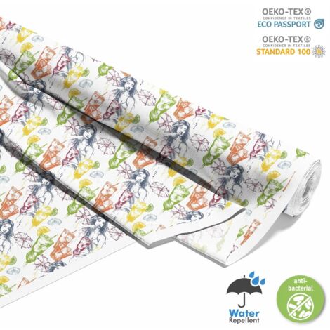 TESSUTI DECORATIVI PER ESTERNI OXFORD - Motivo Cocktail  DX8433