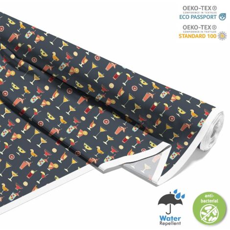 TESSUTI DECORATIVI PER ESTERNI OXFORD - Motivo Cocktail  DX8516