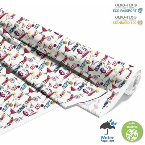 TESSUTI DECORATIVI PER ESTERNI OXFORD - Motivo Cocktail  DX8539