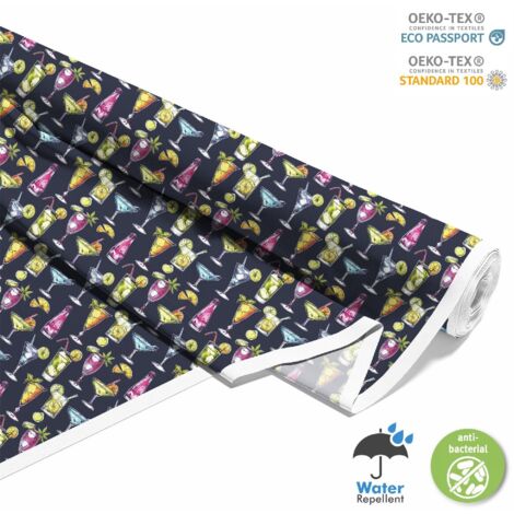 TESSUTI DECORATIVI PER ESTERNI OXFORD - Motivo Cocktail  DX8548
