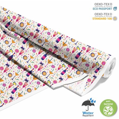 TESSUTI DECORATIVI PER ESTERNI OXFORD - Motivo Cocktail  DX8559