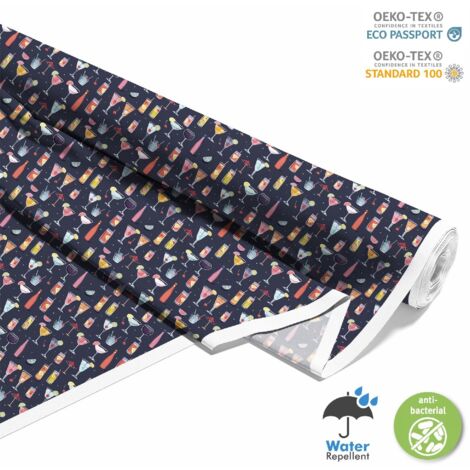 TESSUTI DECORATIVI PER ESTERNI OXFORD - Motivo Cocktail  DX8562