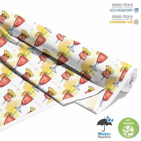 TESSUTI DECORATIVI PER ESTERNI OXFORD - Motivo Cocktail  DX8744