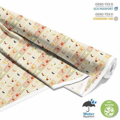 TESSUTI DECORATIVI PER ESTERNI OXFORD - Motivo Cocktail DX8803