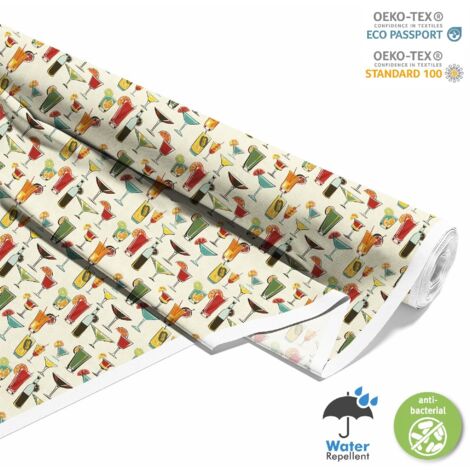 TESSUTI DECORATIVI PER ESTERNI OXFORD - Motivo Cocktail  DX8828