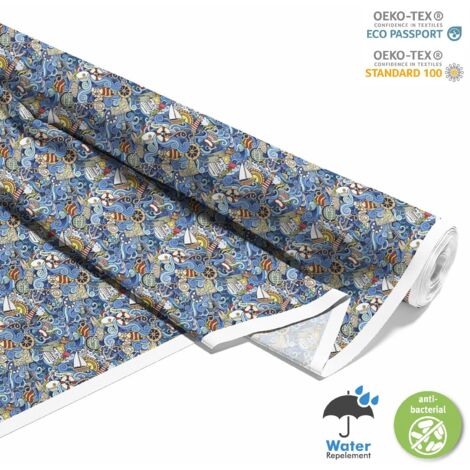 TESSUTI DECORATIVI PER ESTERNI OXFORD - Motivo Comic Marine I DX117