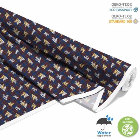 TESSUTI DECORATIVI PER ESTERNI OXFORD - Motivo con cane Fox Terrier