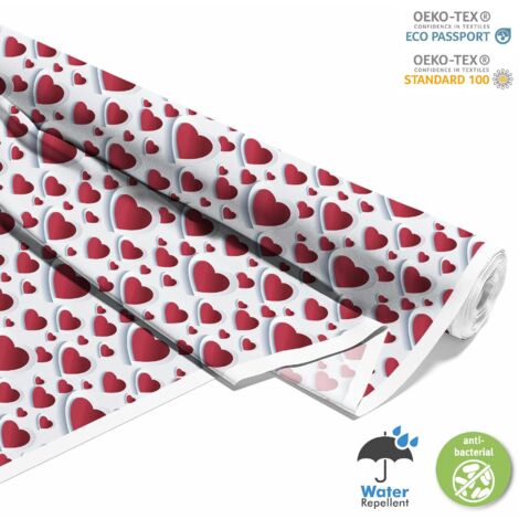 TESSUTI DECORATIVI PER ESTERNI OXFORD - Motivo Cuori 3D
