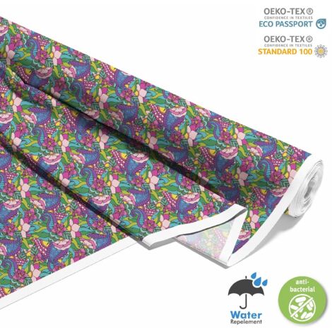 TESSUTI DECORATIVI PER ESTERNI OXFORD - Motivo etnico floreale I DX140