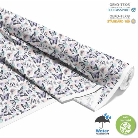 TESSUTI DECORATIVI PER ESTERNI OXFORD - Motivo Farfalle 2 I DX182