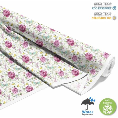 TESSUTI DECORATIVI PER ESTERNI OXFORD - Motivo farfalle e fiori