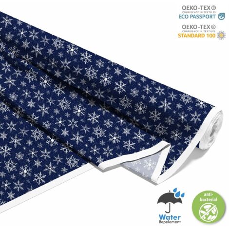 TESSUTI DECORATIVI PER ESTERNI OXFORD - Motivo Fiocchi di neve e Pois I DX630