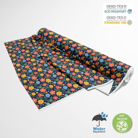 TESSUTI DECORATIVI PER ESTERNI OXFORD - Motivo Fiori Colorati  DX18052