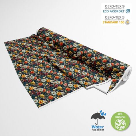 TESSUTI DECORATIVI PER ESTERNI OXFORD - Motivo Fiori Colorati  DX18056