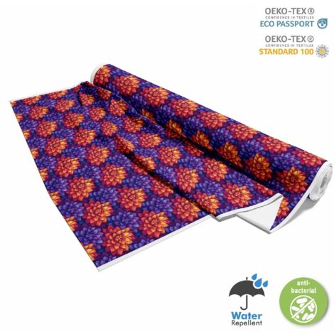 TESSUTI DECORATIVI PER ESTERNI OXFORD - Motivo Fiori Colorati  DX18073