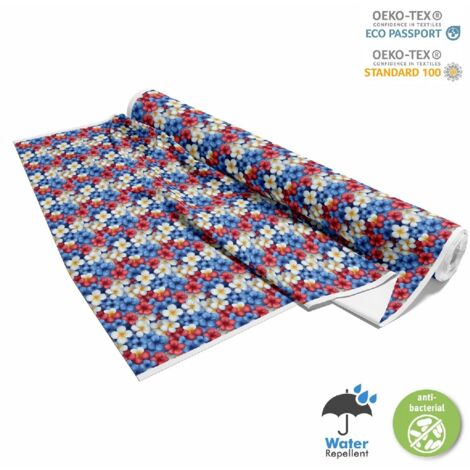 TESSUTI DECORATIVI PER ESTERNI OXFORD - Motivo Fiori Colorati  DX18077