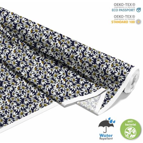 TESSUTI DECORATIVI PER ESTERNI OXFORD - motivo fiori di camomilla 2