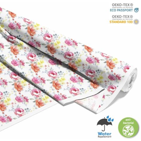 TESSUTI DECORATIVI PER ESTERNI OXFORD - Motivo fiori dipinti 14 I DX168