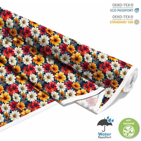 TESSUTI DECORATIVI PER ESTERNI OXFORD - Motivo Fiori I DX5114