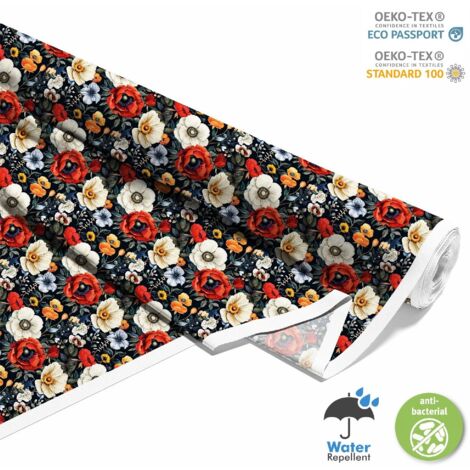 TESSUTI DECORATIVI PER ESTERNI OXFORD - Motivo Fiori I DX5140