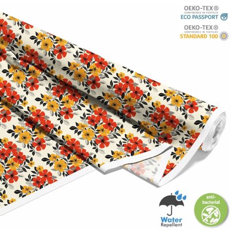 TESSUTI DECORATIVI PER ESTERNI OXFORD - Motivo Fiori I DX5525