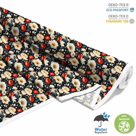 TESSUTI DECORATIVI PER ESTERNI OXFORD - Motivo Fiori I DX5541