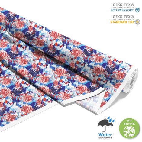 TESSUTI DECORATIVI PER ESTERNI OXFORD - Motivo floreale estivo I DX199