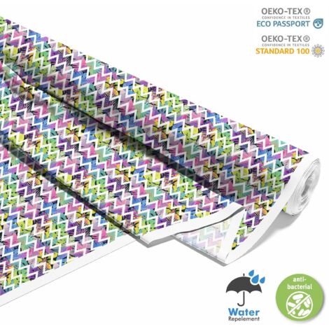 TESSUTI DECORATIVI PER ESTERNI OXFORD - Motivo foglie esotiche I DX166