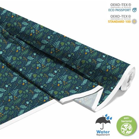 TESSUTI DECORATIVI PER ESTERNI OXFORD - motivo foglie foresta I DX248