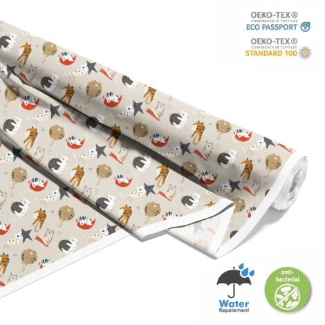 TESSUTI DECORATIVI PER ESTERNI OXFORD - Motivo Gatti con Stelle I DR111