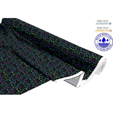 TESSUTI DECORATIVI PER ESTERNI OXFORD - Motivo gattino con occhi I DR073