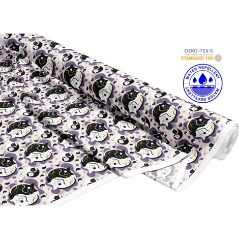 TESSUTI DECORATIVI PER ESTERNI OXFORD - Motivo gattino Yin-Yang I DR229