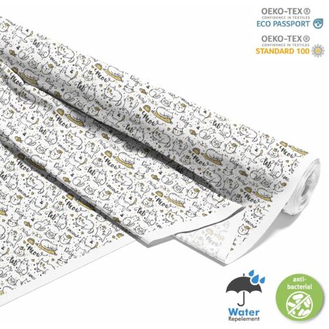 TESSUTI DECORATIVI PER ESTERNI OXFORD - Motivo Gatto Domestico I DX449