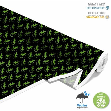 TESSUTI DECORATIVI PER ESTERNI OXFORD - motivo geco verde I DX206