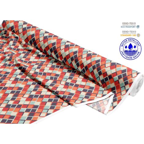 TESSUTI DECORATIVI PER ESTERNI OXFORD - Motivo geometrico a rombi I DR158