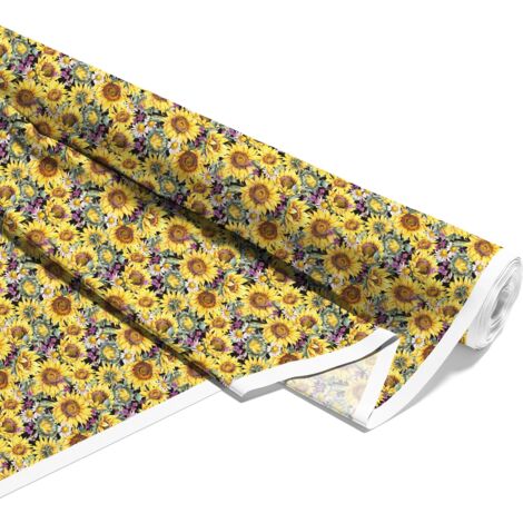 TESSUTI DECORATIVI PER ESTERNI OXFORD - Motivo girasoli dipinti I DX043