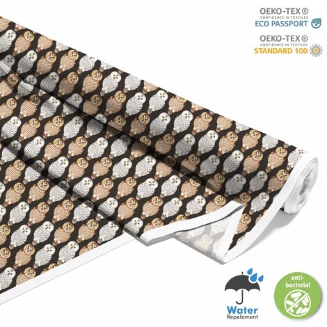 TESSUTI DECORATIVI PER ESTERNI OXFORD - Motivo Gufi I DX457