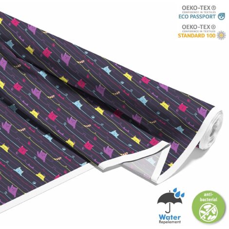 TESSUTI DECORATIVI PER ESTERNI OXFORD - Motivo Kitten Lines I DX539
