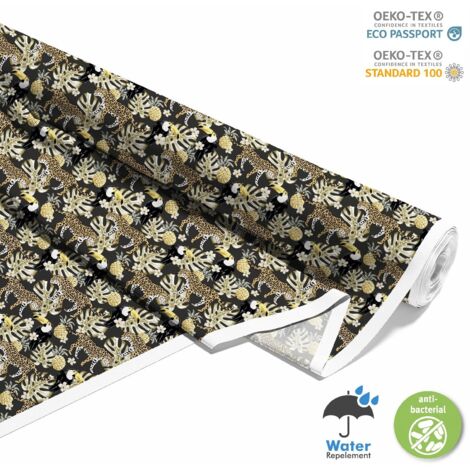 TESSUTI DECORATIVI PER ESTERNI OXFORD - Motivo Leopardo e Tucano I DX260