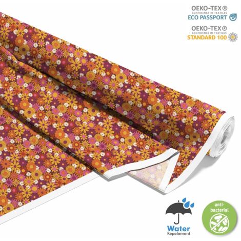 TESSUTI DECORATIVI PER ESTERNI OXFORD - Motivo Margherite Colorate 2 I DX714