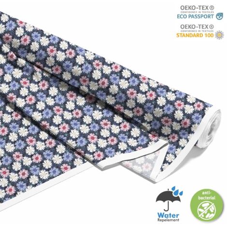 TESSUTI DECORATIVI PER ESTERNI OXFORD - Motivo margherite colorate I DX349