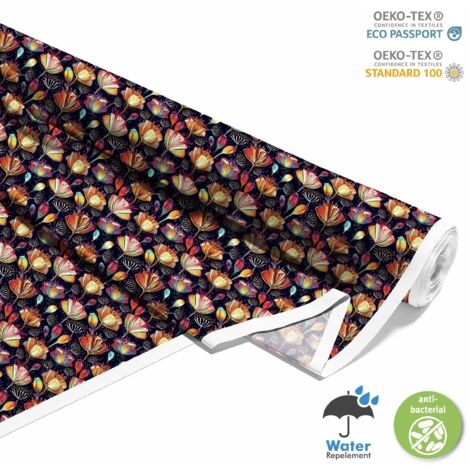 TESSUTI DECORATIVI PER ESTERNI OXFORD - Motivo papaveri colorati I DX234