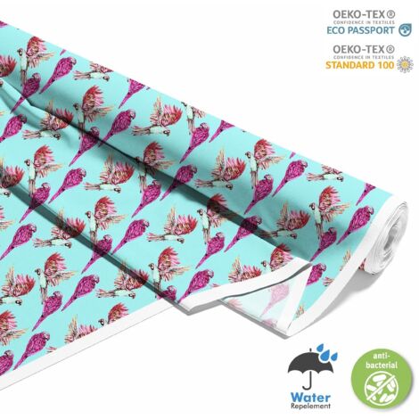 TESSUTI DECORATIVI PER ESTERNI OXFORD - Motivo Pappagalli I DX096