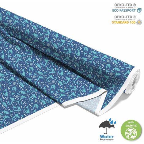TESSUTI DECORATIVI PER ESTERNI OXFORD - Motivo Sirene nel Mare I DX267