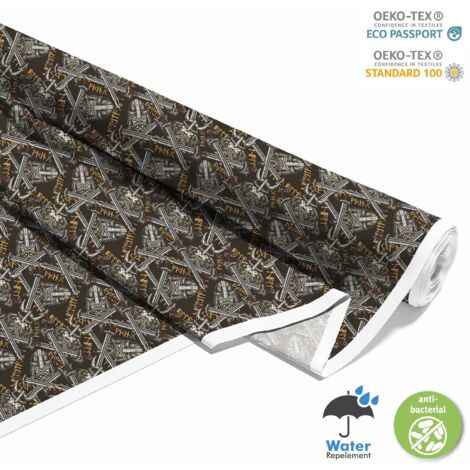 TESSUTI DECORATIVI PER ESTERNI OXFORD - Motivo spade vichinghe I DX652