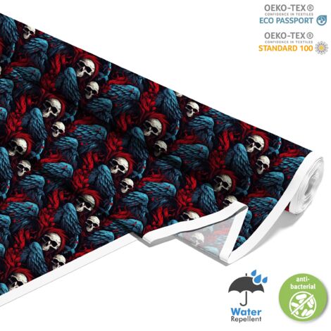 TESSUTI DECORATIVI PER ESTERNI OXFORD - Motivo Teschio I DX4015